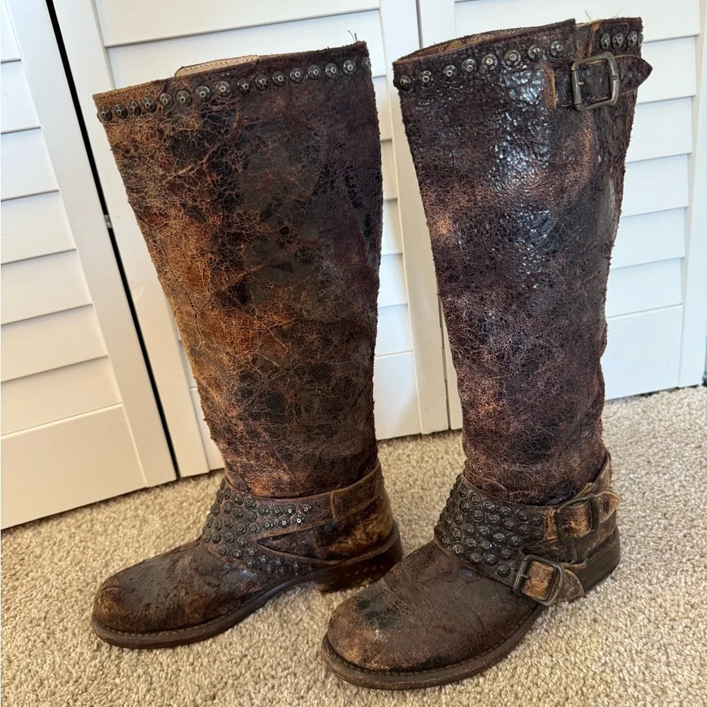 Frye Jenna Studded Tall Boots - Picture 2 of 7